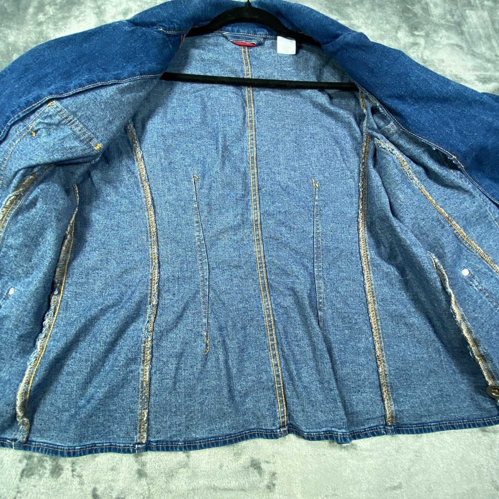 Vintage Levi's Denim Jacket 90's Trucker Womens 2X Ex-Boyfriend Light Plus Y2K - Picture 9 of 10